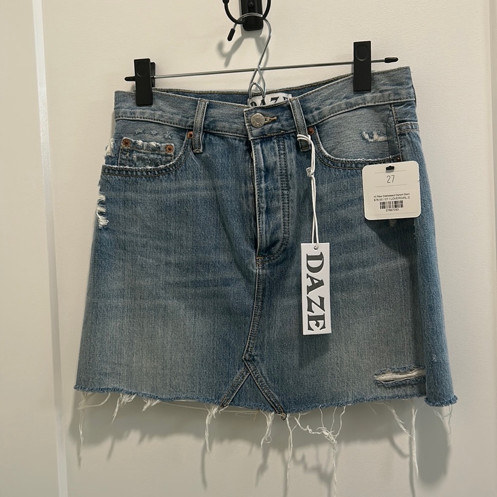 Daze denim lovergirl high rise skirt
